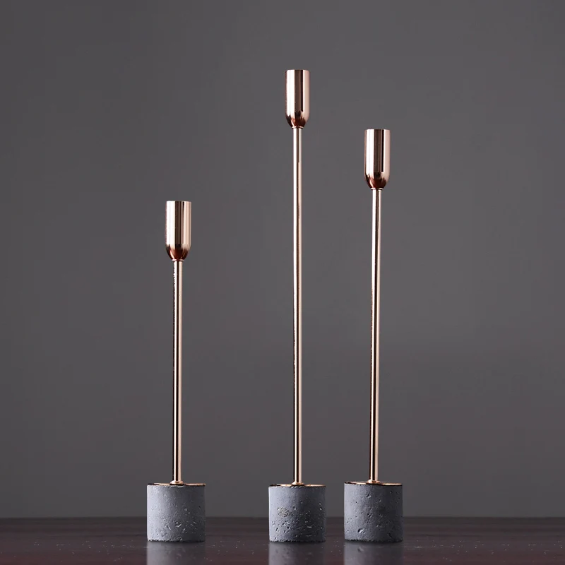 China Tall Candlestick Holder Stand For Wedding Hotel Home decor Metal Gold Antique candle holder