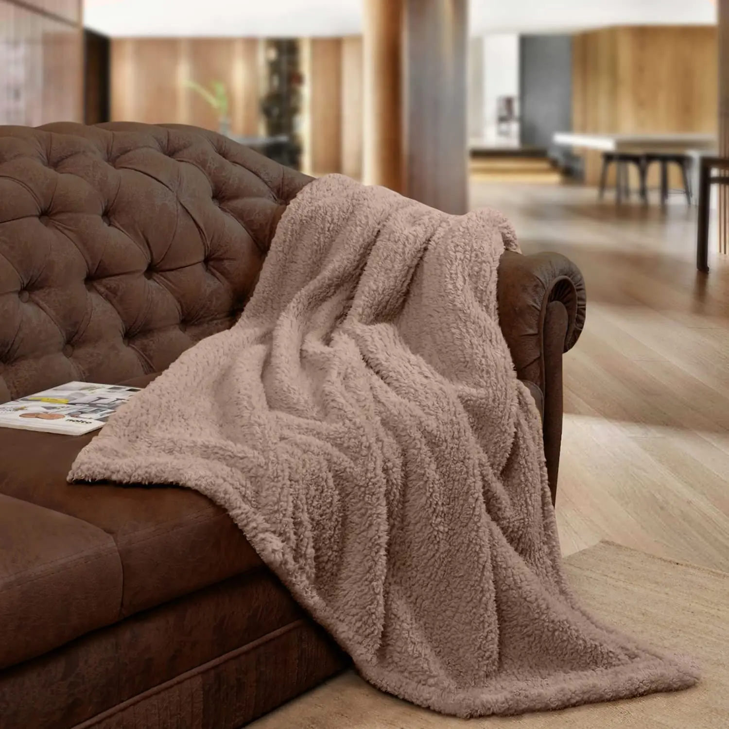 Winter 100% Skin-Friendly Sherpa Fleece Sofa Blankets & Throws Warm Lamb Down Throw Blanket For Camping