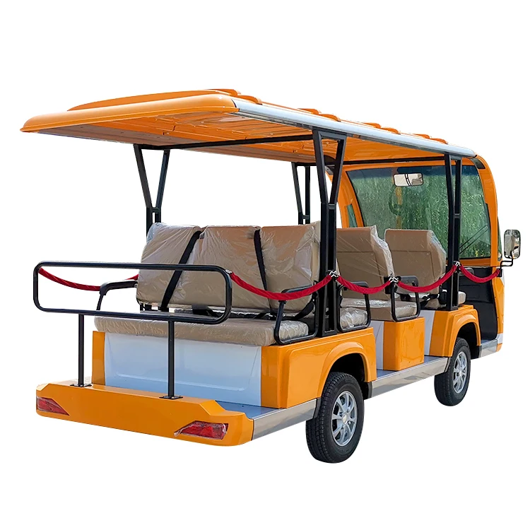 Бывший в употреблении роскошный электродвигатель переменного тока 11 сидений Электрический туристический автобус 30 км/ч