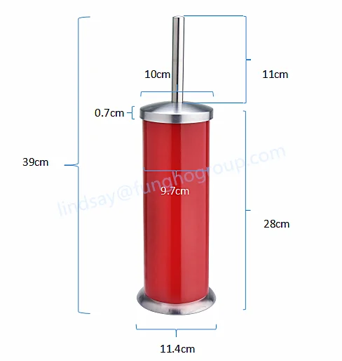 
High Quality & Cheap Stainless Steel Floor Powder coated Toilet Brush with Holder and Canister Stand 