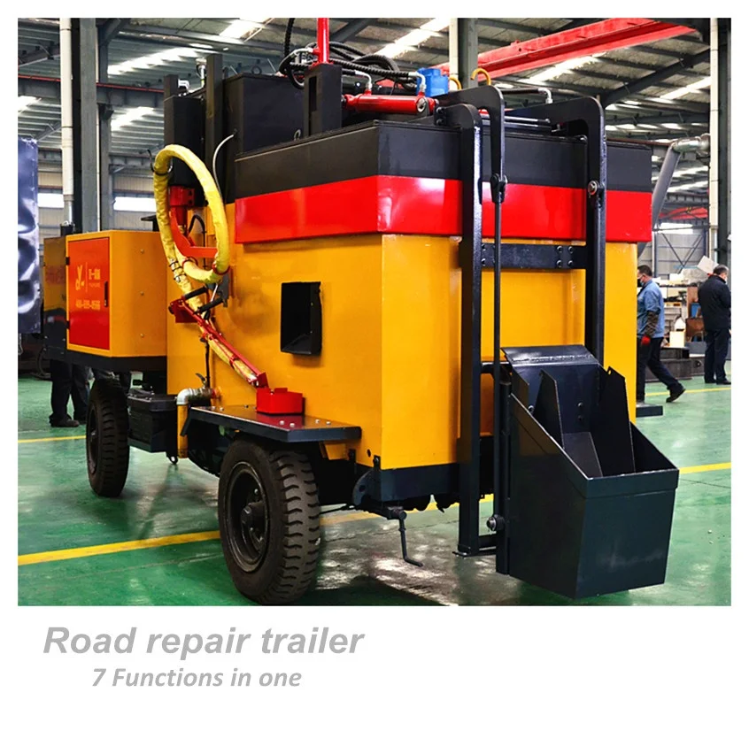 road repair equipment 100% bitumen asphalt recycling  truck mobile road trailer