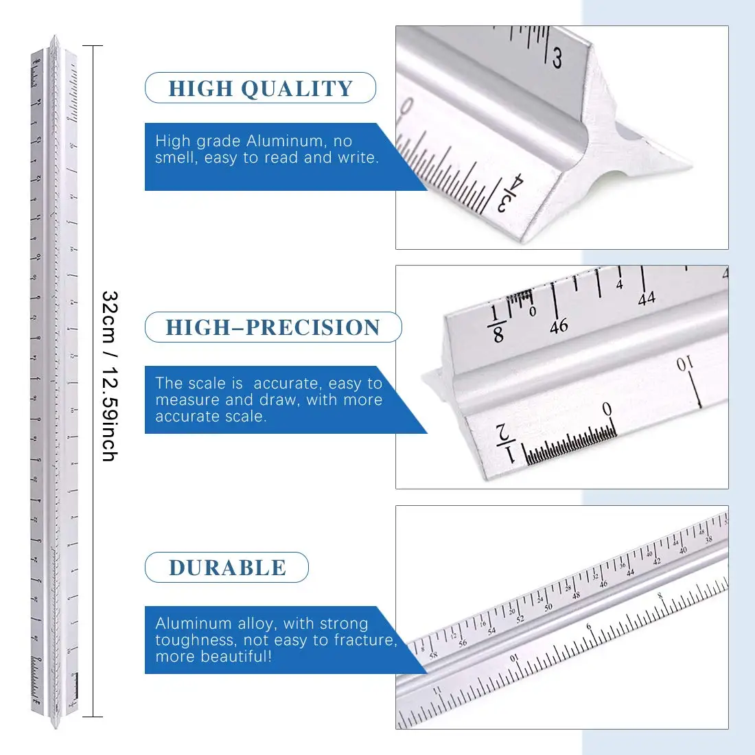 16 Pieces Measuring Templates Building Formwork Stencils Geometric Drawing Rulers and Triangular Architect Scale Ruler