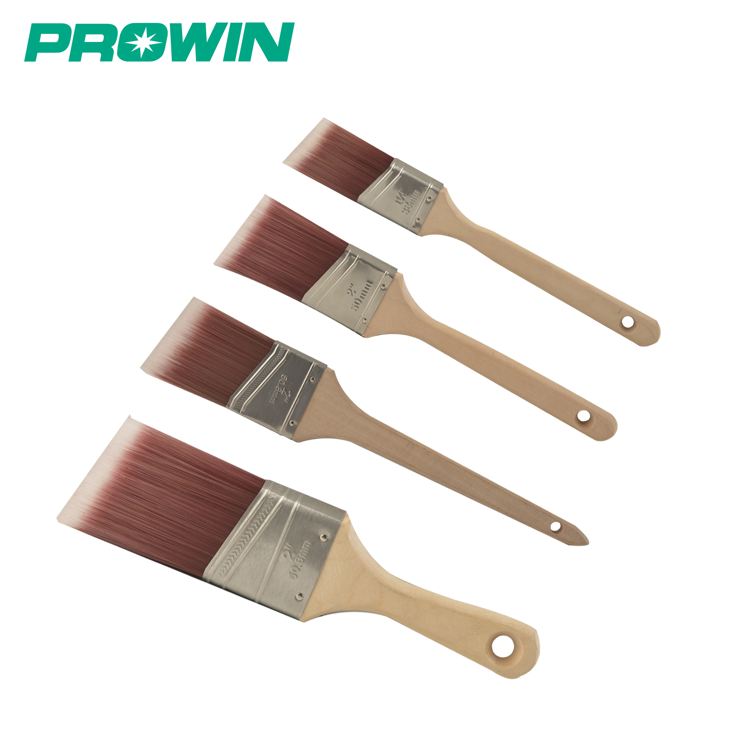 PROWIN Free Sample Top Pick Angular Polyester/Nylon Trim Wood Handle Paint Brush