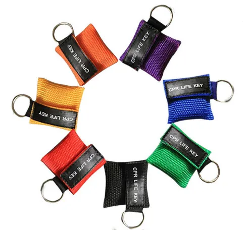 One Way Valve with Breathing Barrier CPR Mask, Pocket&Keychain, Mouth-to-Mouth, Disposable First Aid Device