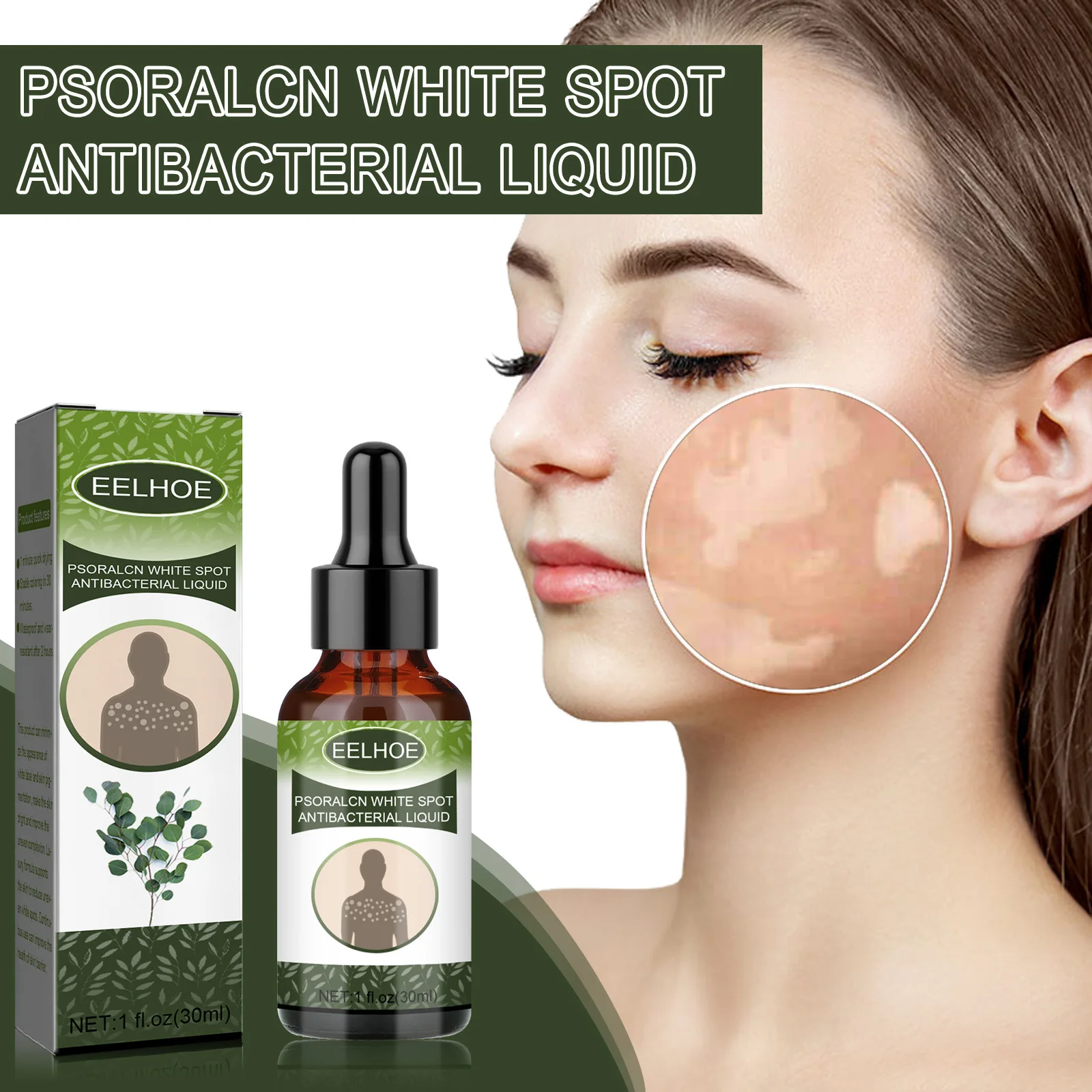 Popular plant extract EELHOE white spot removal anti bacterial liquid repair flecks sweat spots skin moisturizer care serum