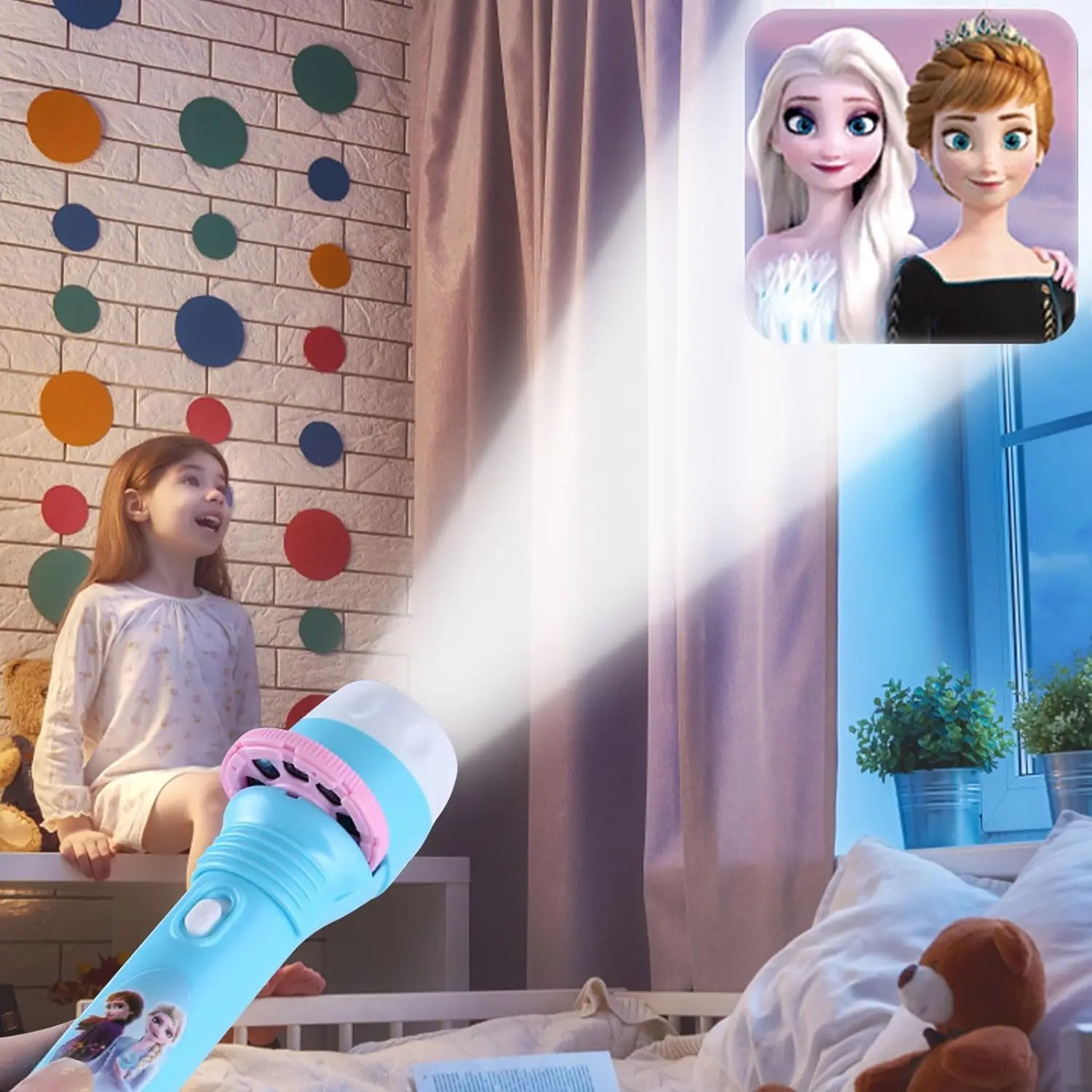 Kids Flashlight Story Book Projector Kaleidoscope Early Educational Toys Sleep Light Preschool Fairy Tale Projection Lamp Gift