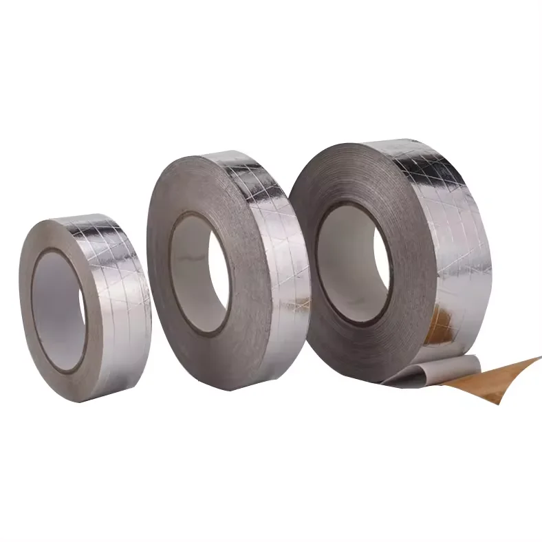 Китай оптовая продажа клейкая лента перерабатываемая алюминиевая фольга Серебряная усиленная