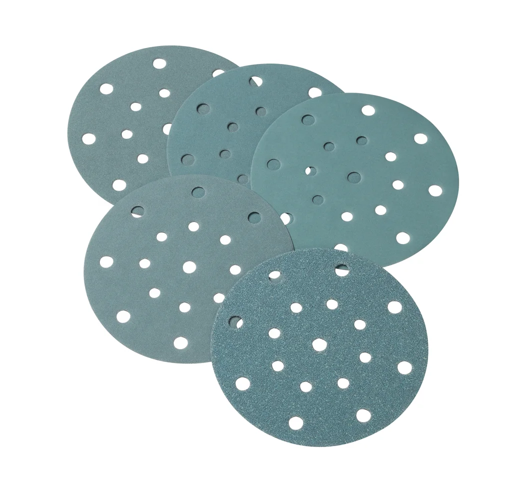 Abrasive Hook And Loop 125mm 150mm Aluminum Oxide Round Sand Paper Sanding Disc Abrasive Disc for Polishing Car Wood