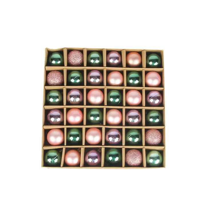 3 см, 36 шт., изящные рождественские украшения, картина, сверкающие подвески для рождественской елки, Набор декоративных шариков, шариков, украшений