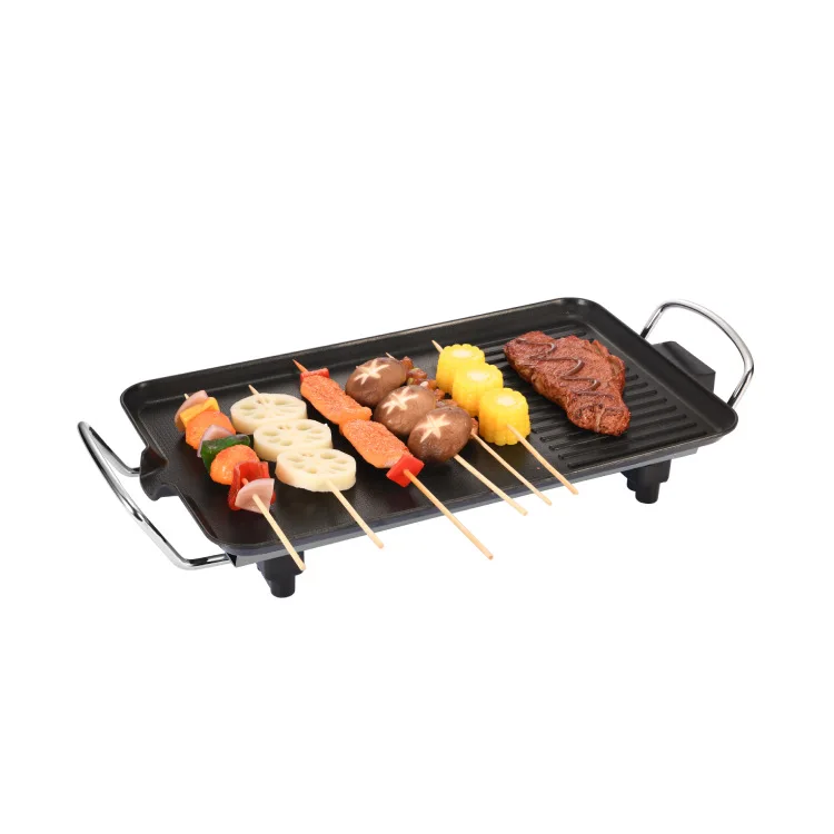 Large Capacity Aluminum Die-cast Electric Baking Pan Multi-purpose Non-Stick BBQ Grills Smokeless