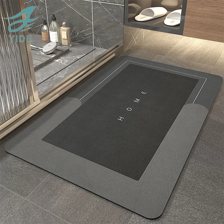 YIDE Indoor Anti-Slip Absorbent Area Rugs Shower Carpet Non-slip Quick-dry Flooring Diatom Ooze Rug