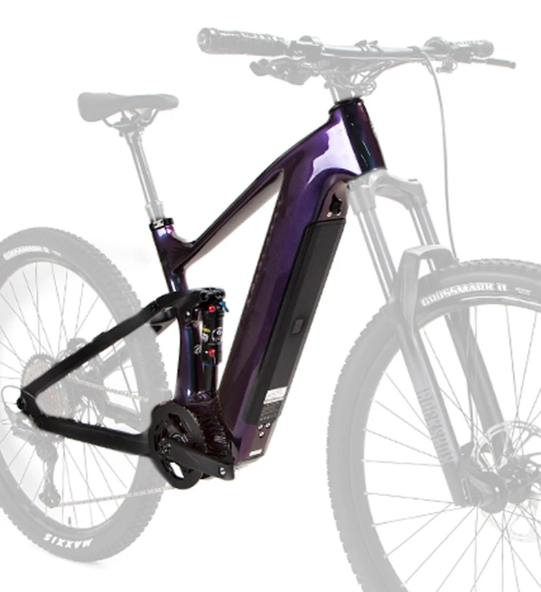 suspension Electric mountain bike with High-strength carbon fiber frame Bafang M610 48V 500W mid drive system hidden battery