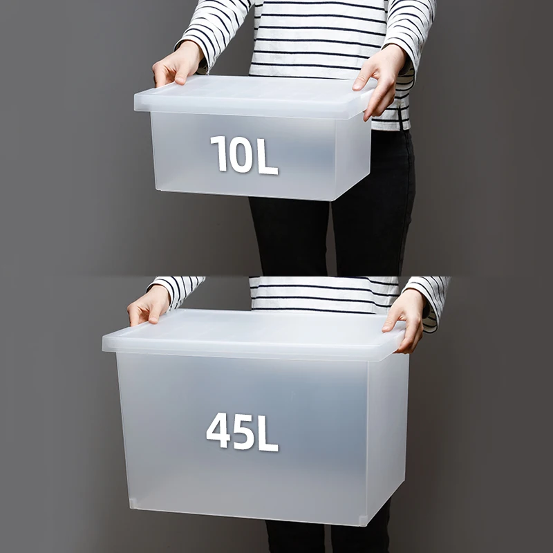 SHIMOYAMA Stackable Large 45L China Wholesale Children Storage Box With Lid Plastic
