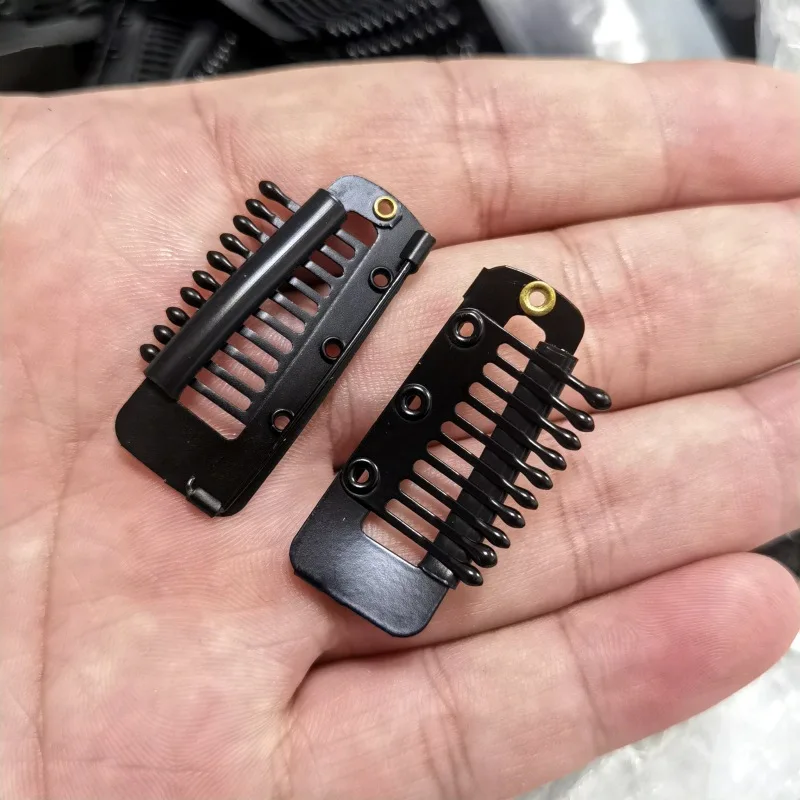 1.8cm*3.6CM 10teeth Stainless Steel Hair Extension Clips With Safty Pins BB Clip Beret Dupata Hijab Headscarf for Women