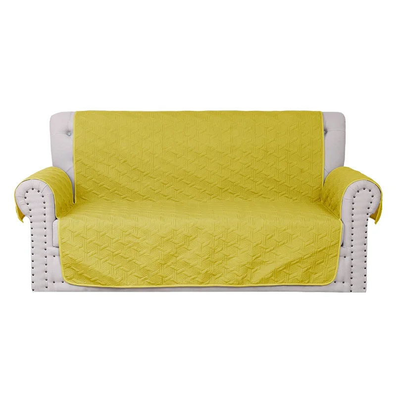 Micro Fleece Quilted Cat Sofa Protector Sofa Seat Mat Cover Elastic Solid Color Pets