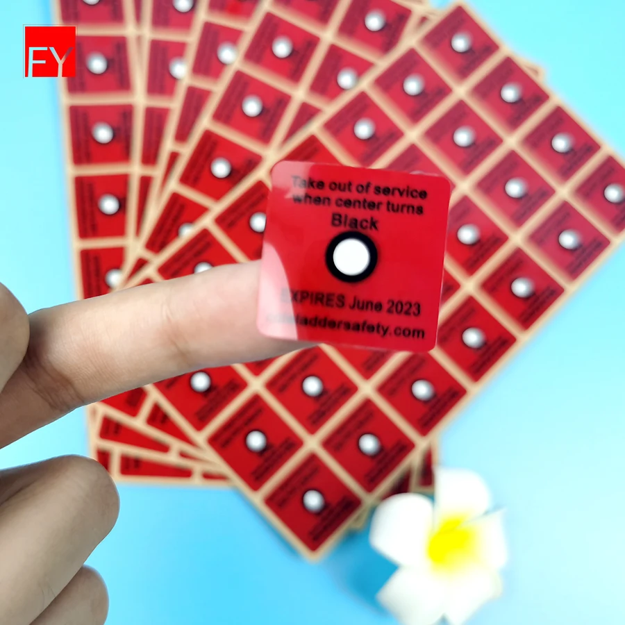 High Quality Temperature change sticker factory custom Reversible Temperature Indicator Sticker