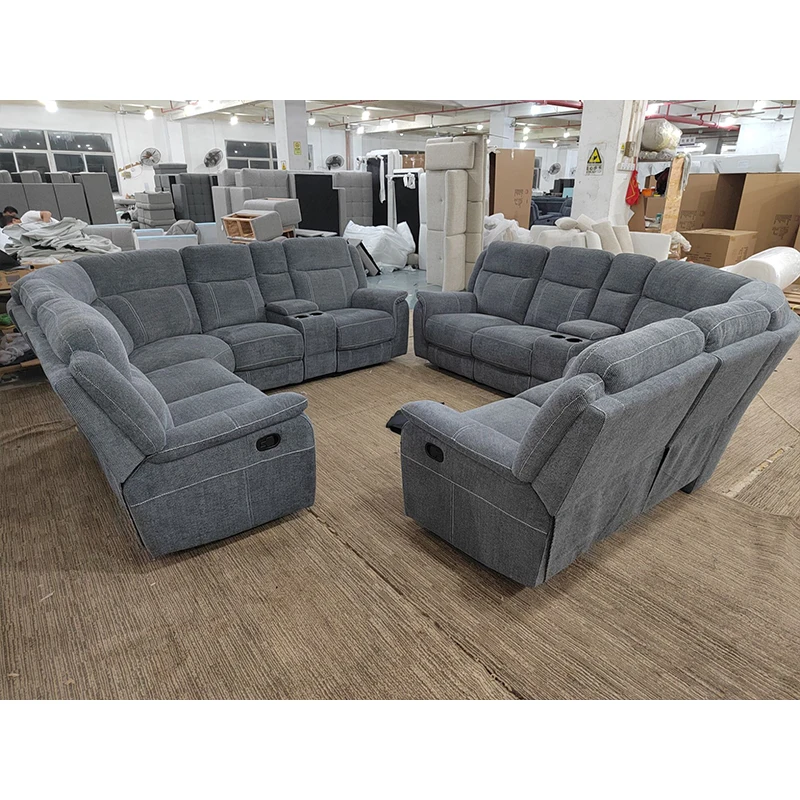 Мебель для домашней гостиной современный дизайн Ручная или электрическая L-образная секционная мебель