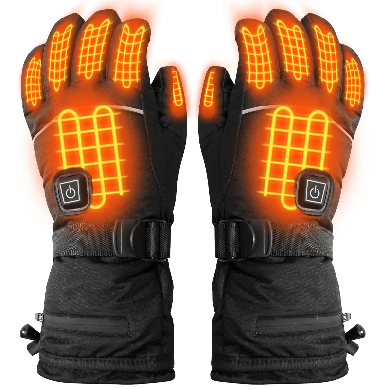 New unisex technology Waterproof winter hand warmer Rechargeable battery electric heating gloves Safe skiing, hiking, biking