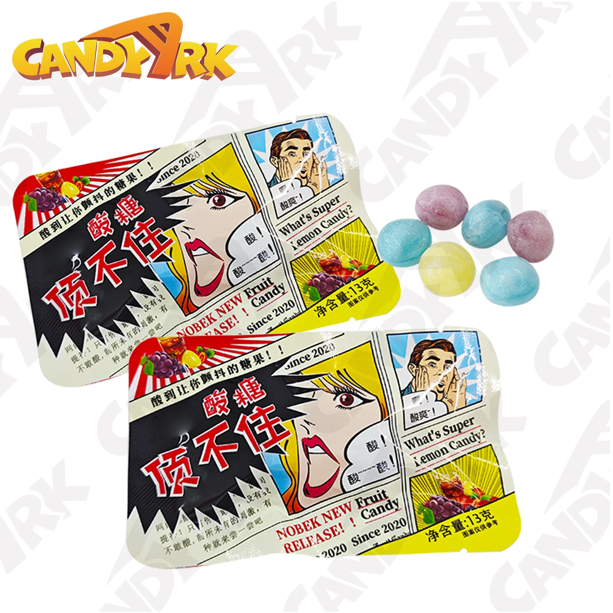 High quality fruit flavor sour sweet hard candy