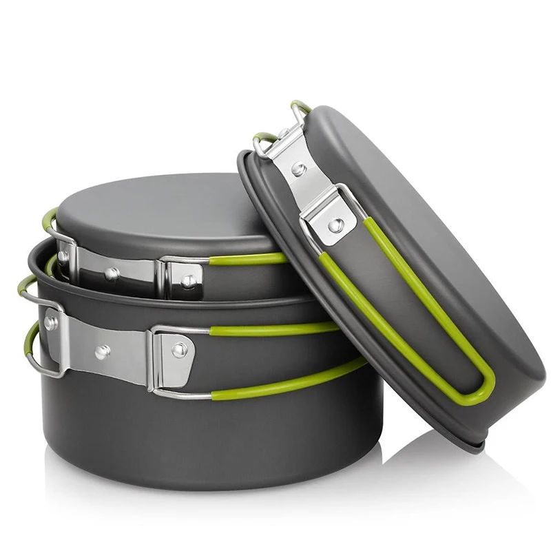 Outdoor Backpacking Camping Cookware Kit Portable Camping Cooking Set camping cookware set