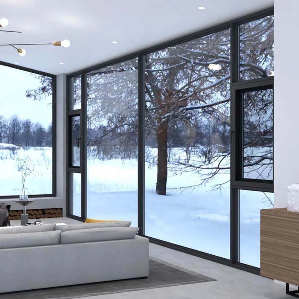 glass windows large fixed panels casement awning aluminum frame double glaze for houses kitchen bedroom bathroom