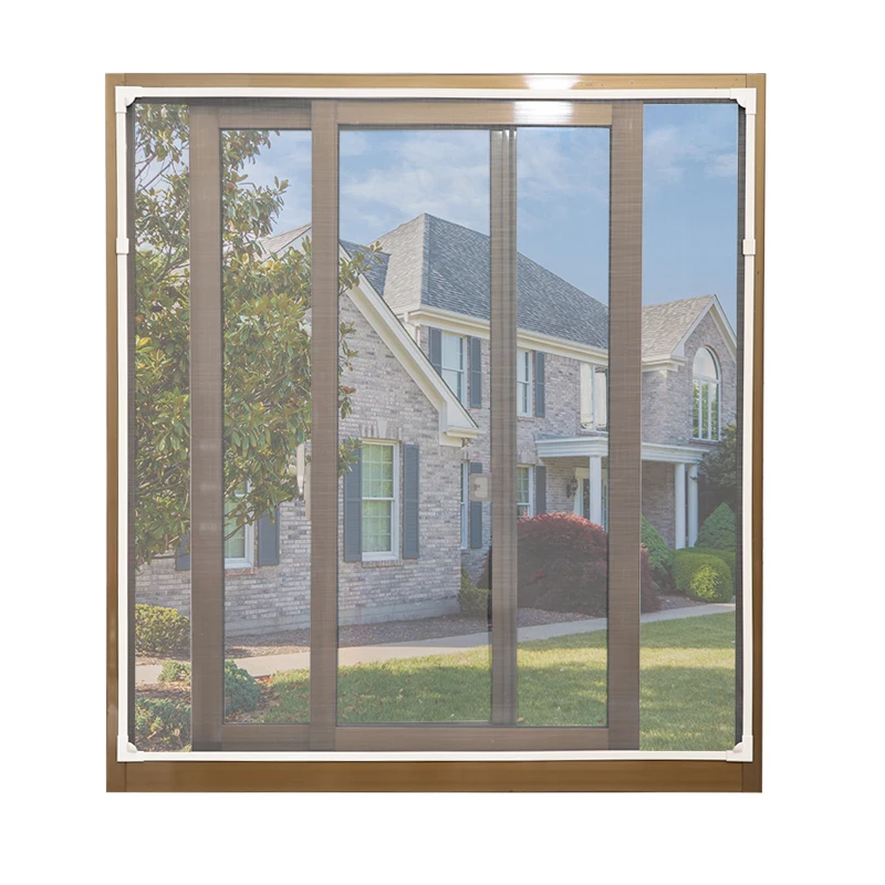 Aluminum and magnet strip insect protection window screen