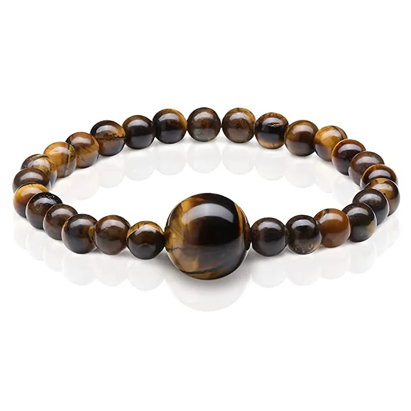 Anti Nausea Wristband Bracelet 6&14MM Natural Stone Bracelet Nausea Relief Bands Adjustable Bracelet