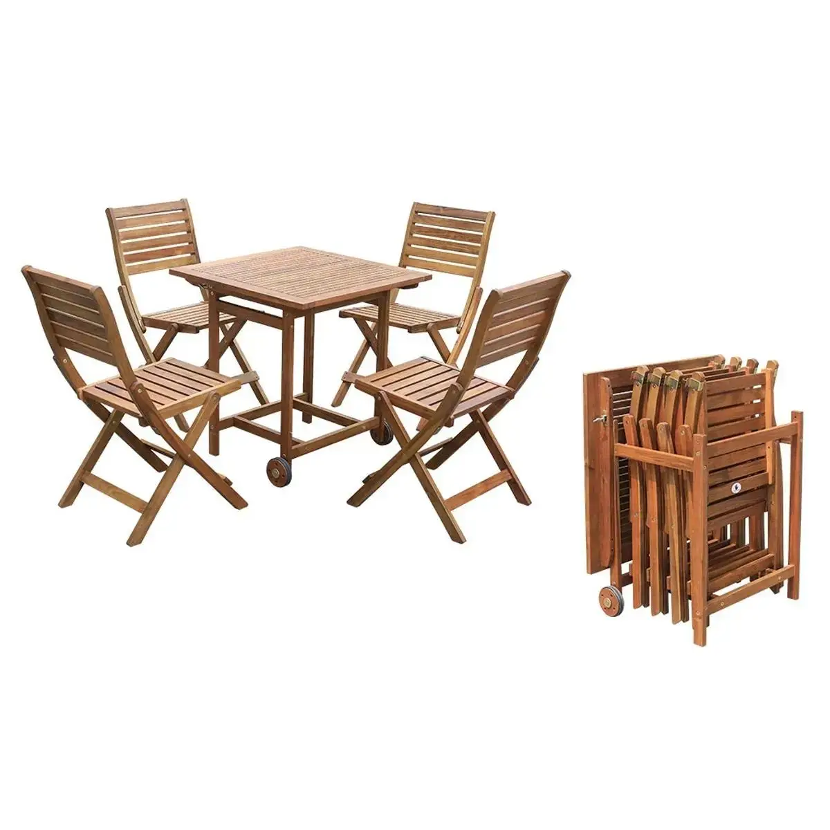 Outdoor Garden Folding Table And Chair Wooden Outdoor Patio Garden Furniture Teak folding table and chair