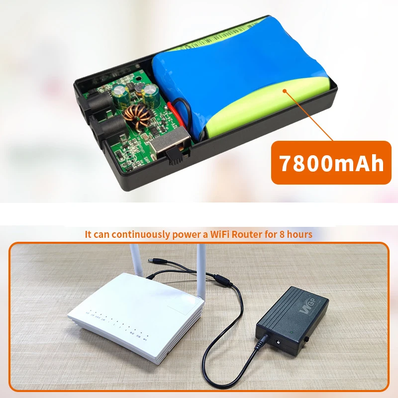 router DC mini ups UPS 5V 9V 12V Backup Online Battery Supply power bank mini ups for wifi router