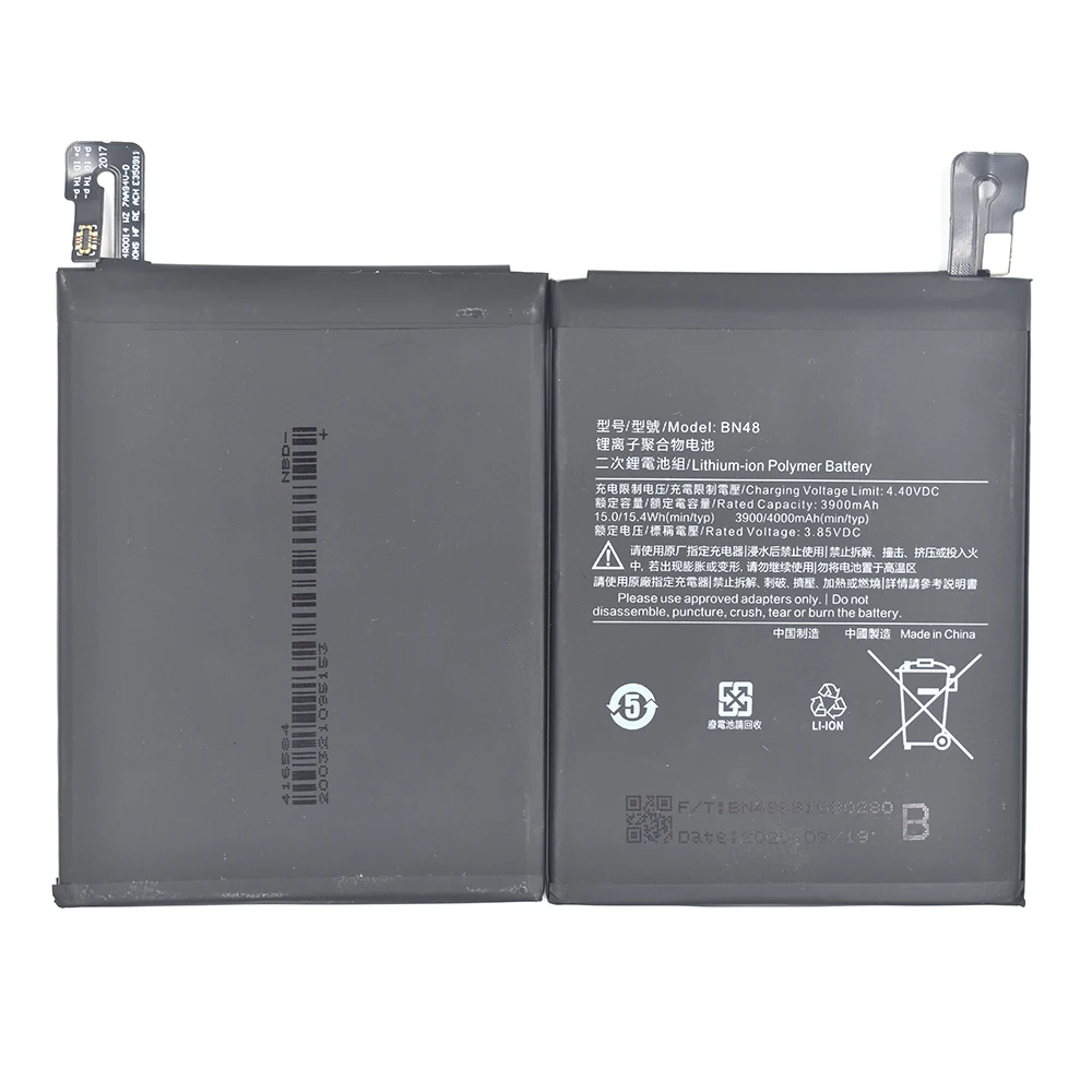 High Quality Lithium Polymer Original Mobile Battery For Xiaomi Redmi Note 6 Pro | BN48 | BN45 |Note5|4000mAh Large Capacity Mob