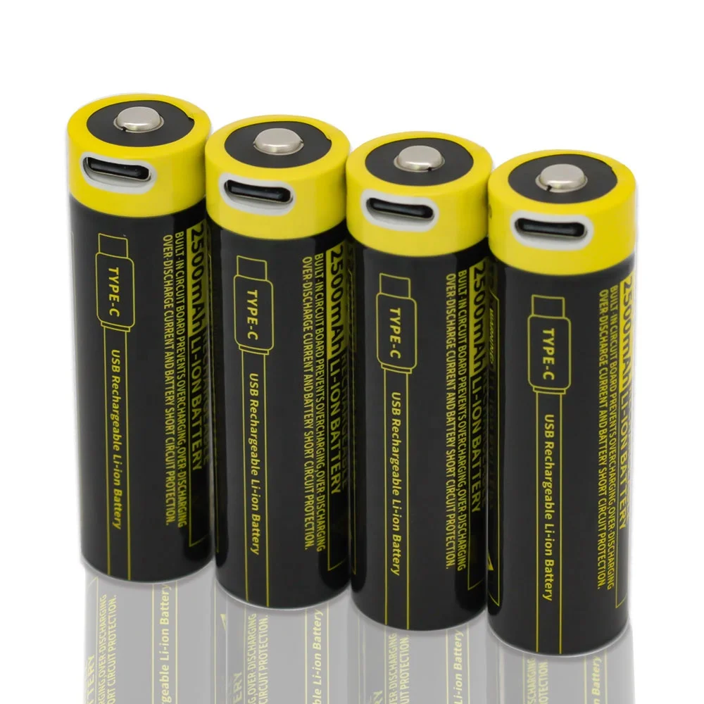 TYPE C Usb Aaa Aa 18650 3.7V Lithium Li-ion Battery Usb Rechargeable Batteries Type C D 18650 Cr123a