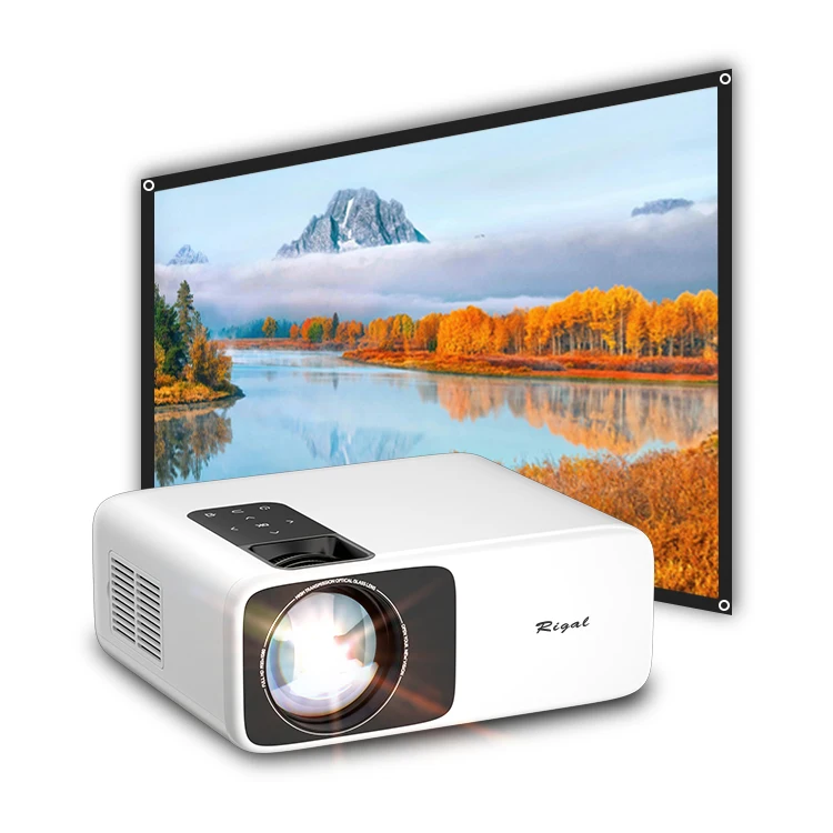 Newest Rigal RD881 WiFi Mini Smart Projector Portable Projacter Phone FHD 1080P for Office Home