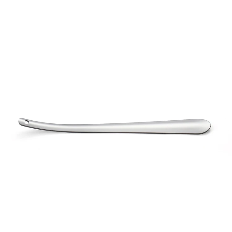 Home traveling hotel shoes tools Laser logo custom shoehorn long handle stainless steel shoe horn
