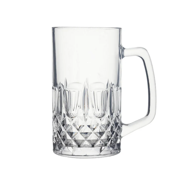 JHROC07 Wholesale New Design Tall Creative 600ml Large Clear Glass Beer Glass Cup