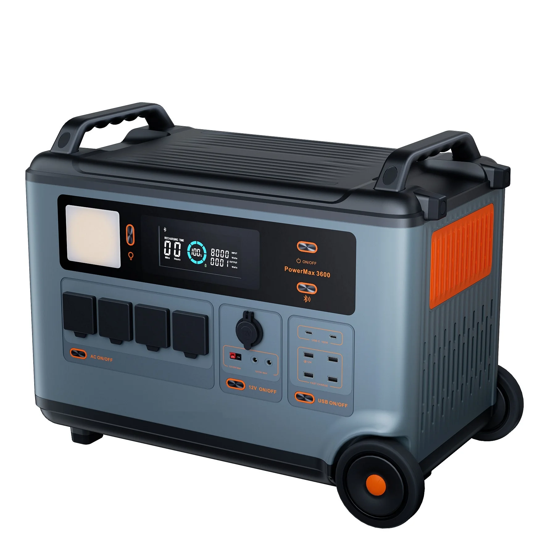 Power Max PM3600 51 2 В 72.5Ah 3712Wh 3600-6800 Вт LiFePO4 литиевая батарея портативная электростанция аварийный источник питания для улицы
