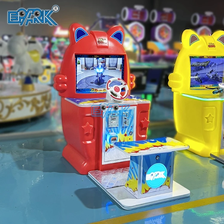 Kids Games Coins Electronic Video Games High Speed Racing Car Machine For Amusement Park