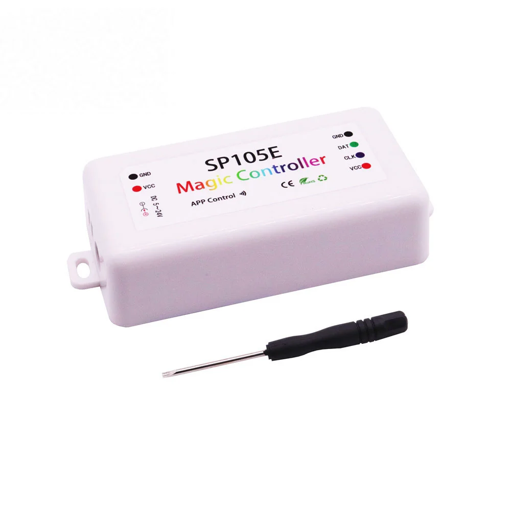 DC5-24V SP105E волшебный SPI светодиодный контроллер Dream Color Bluetooth Smart для 5050 RGB индивидуально адресуемый ленточный панельный кольцо