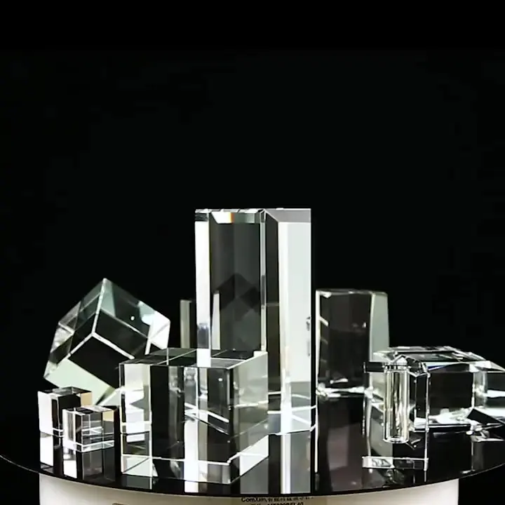 JY crystal ремесла Пользовательская форма высокого качества 3d лазерный стеклянный куб для вырезания фото пустой