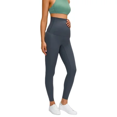 High Quality Pregnancy Yoga Pants Soft Elastic Maternity Custom Leggings for Women Woven Fabric Maternity Support Skinny