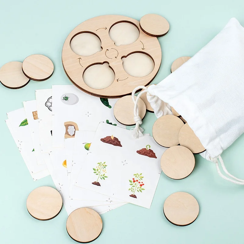 Biological Evolution Life Circle Wooden Board Kids Montessori Toys Preschool Early Learning Educational Toys for Baby Toddlers