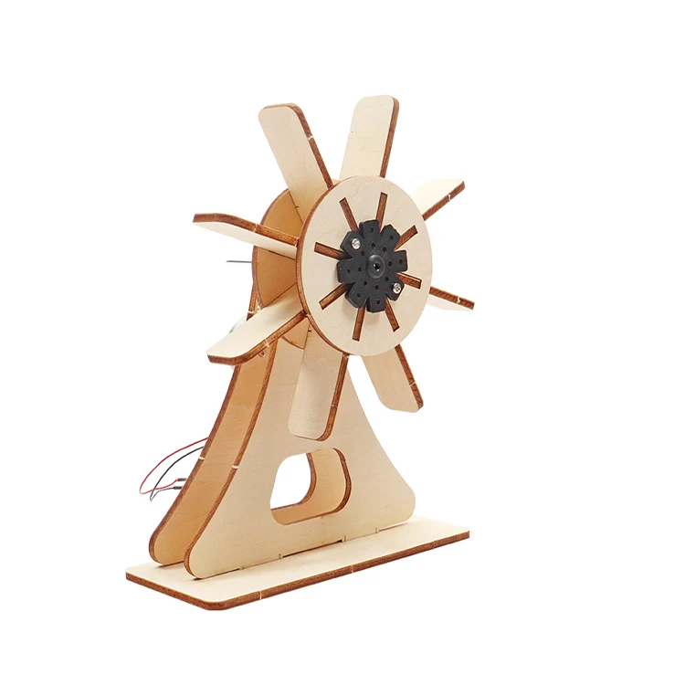 Wooden Small Invention Water Wheel Model Toy Diy  hydraulic power generator wheels  toys for young students