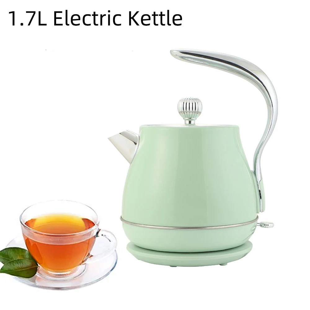 Fashion Design Low Price Stainless Steel Body Colourful Auto Shut Off Boil Dry Protection Ball Shape 1.7 L Electric Water Kettle