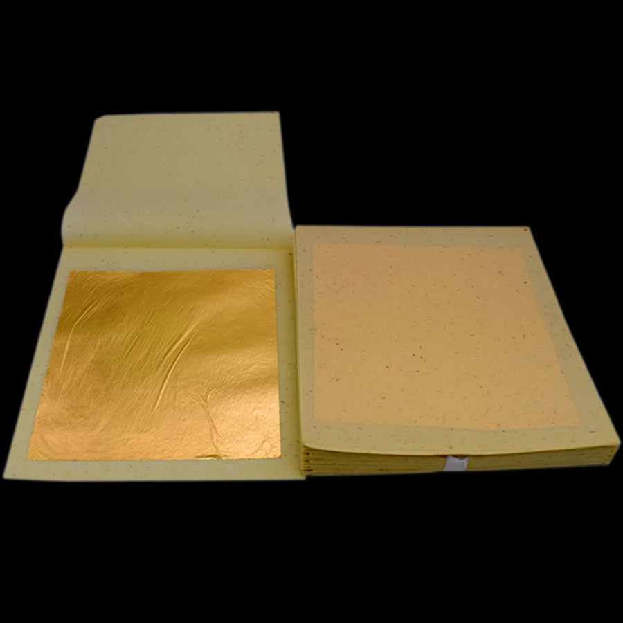 High quality 24k Edible Gold Foil Food Decoration ice cream Cake Baking Food Drink Coffee Hot Pot Healthy Fashion 9.33x9.33 cm