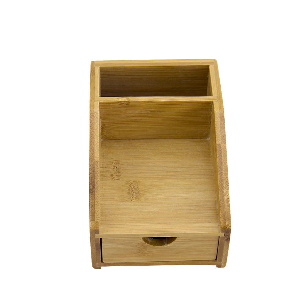 Прочный офисный бамбуковый мини-органайзер с ящиком