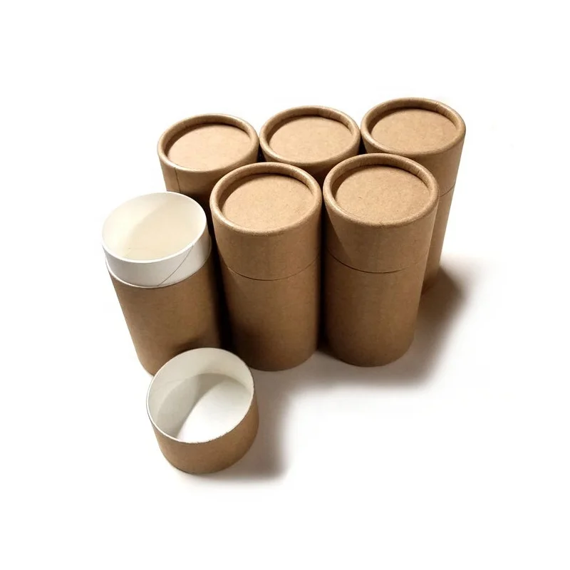 50 PCS/LOT Eco Friendly 40 ML Cardboard Deodorant Container Kraft 100% Biodegradable Paper Cardboard Cosmetic Push Up Tube