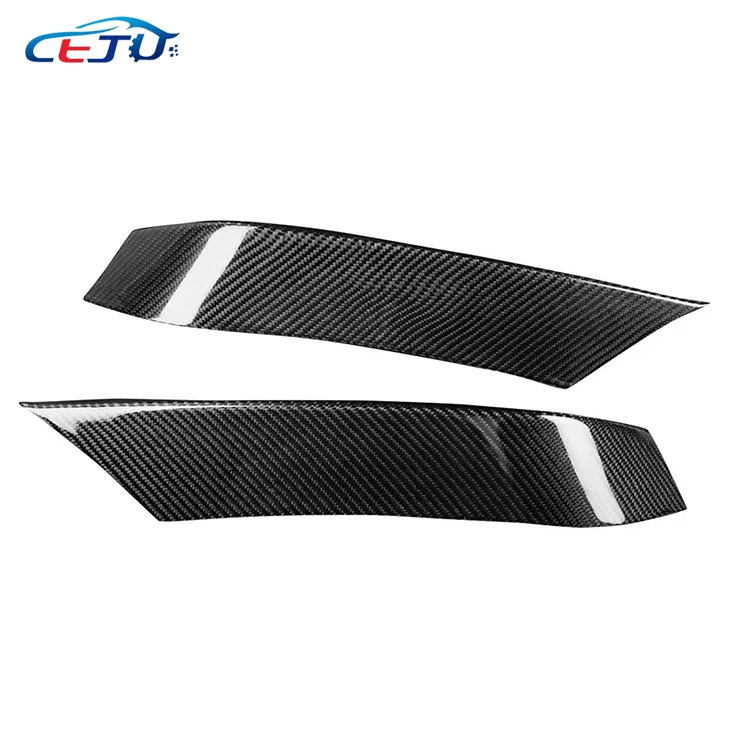 Car Accessories Carbon Fiber Look Car Body Kit Front  Corner Bumper Lips Side Splitters Up Flaps For BMW M3 F80