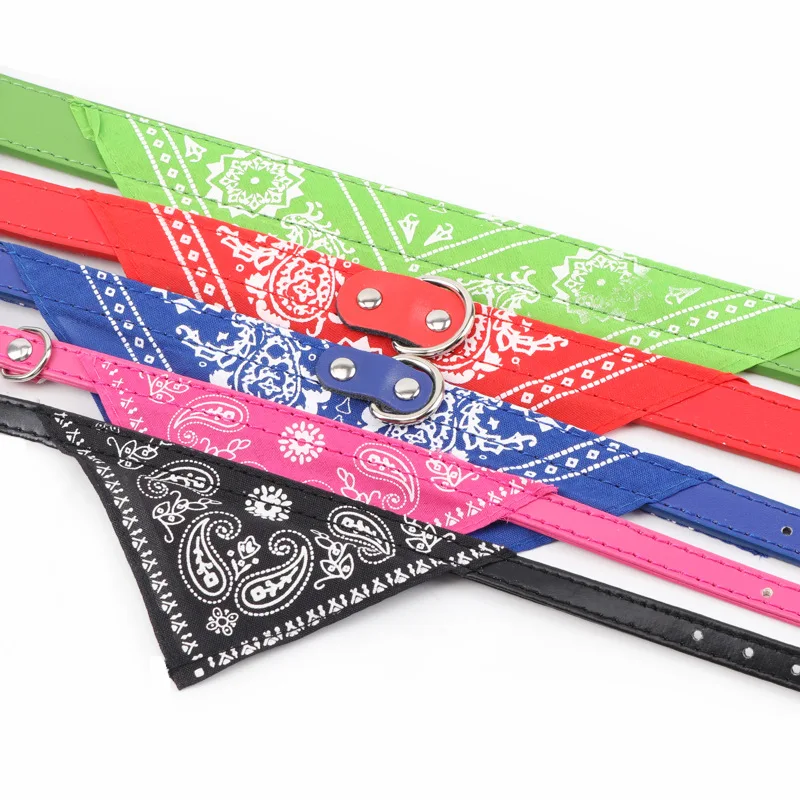 Wholesale Dog collars pet products for dogs small Puppy Cat Puppies Adjustable Dog Bandana