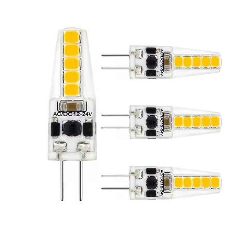 G4 AC DC 12V-24V Halogen Replacement Mini LED Lamp New Led Ac COB Candle Crystal