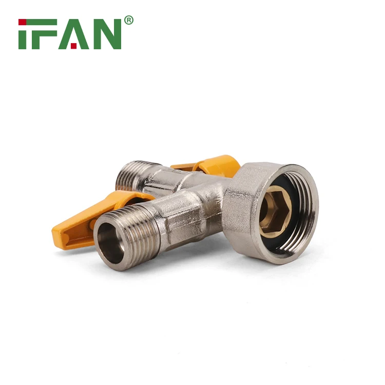 IFAN Cheaper Price Brass Valve Yellow Handle 1/2 Inch Gas Control Gas Valve