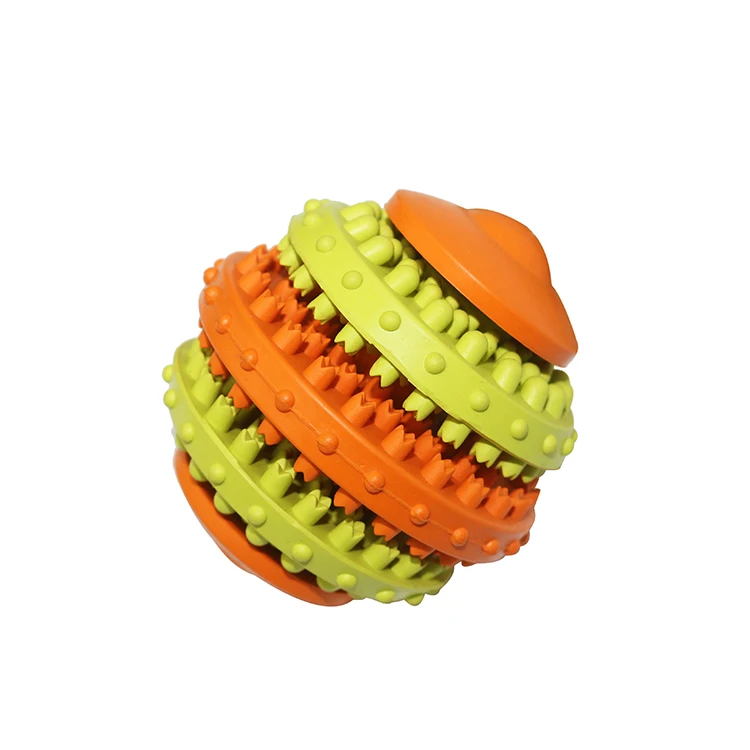 
Thinkerpet Orange and Green Rubber Gear with Raised Dots Teeth Cleaning Pet Teeth Gums Chew Gear Toy Dog Gear Toy 